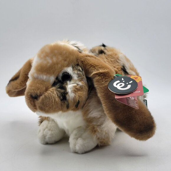NWT Living Nature Brown Dutch Lop Eared Rabbit 9" Realistic Animal Plush Soft - Picture 1 of 9